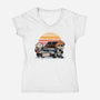 Outamilk-Womens-V-Neck-Tee-glitchygorilla