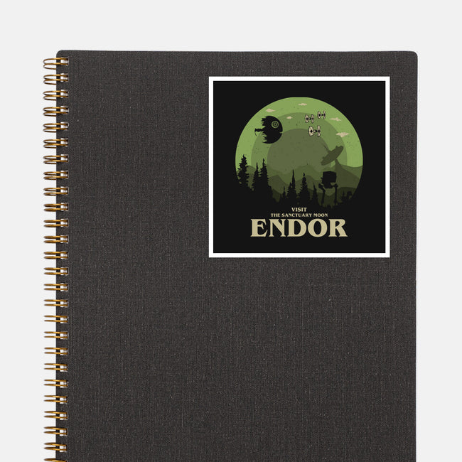 Visit Endor-None-Glossy-Sticker-turborat14