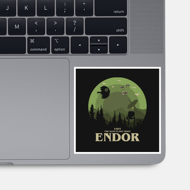 Visit Endor-None-Glossy-Sticker-turborat14