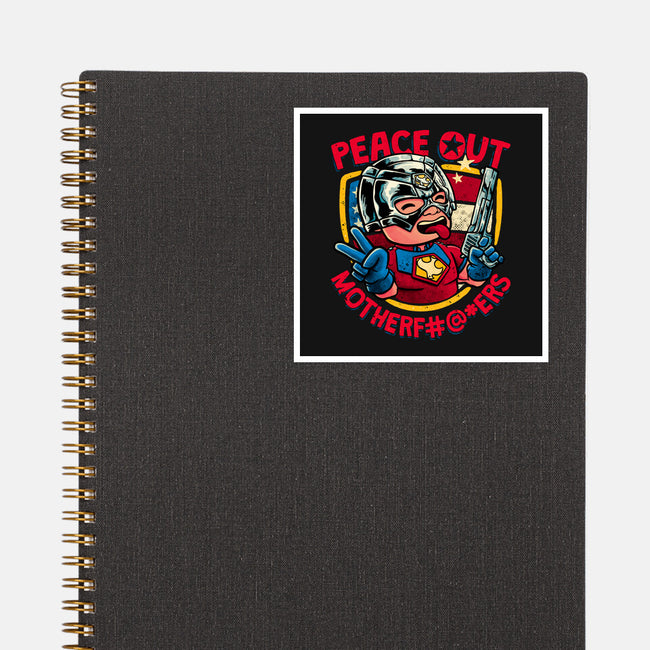 Peace Out-None-Glossy-Sticker-teesgeex