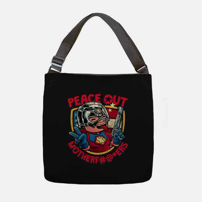 Peace Out-None-Adjustable Tote-Bag-teesgeex