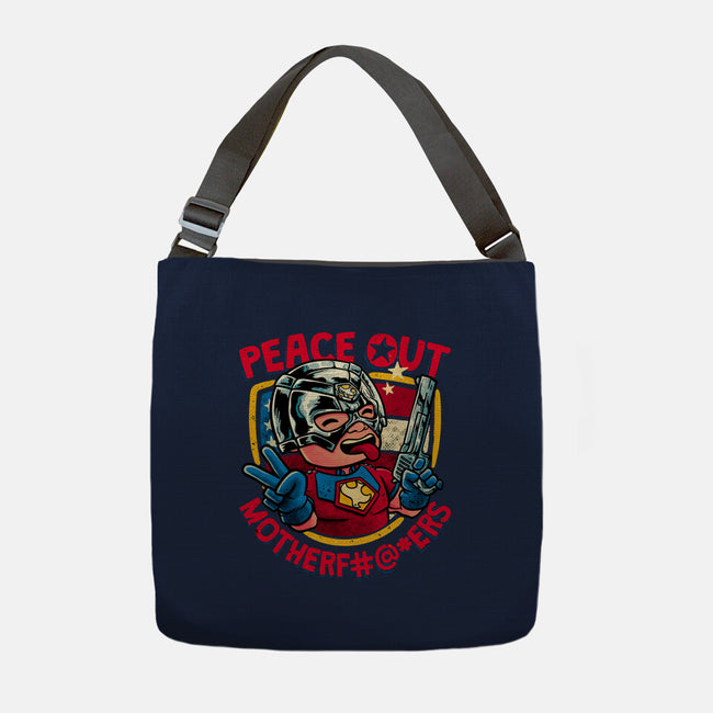 Peace Out-None-Adjustable Tote-Bag-teesgeex