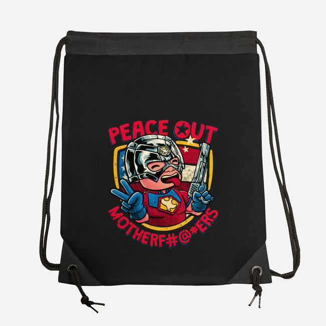 Peace Out-None-Drawstring-Bag-teesgeex