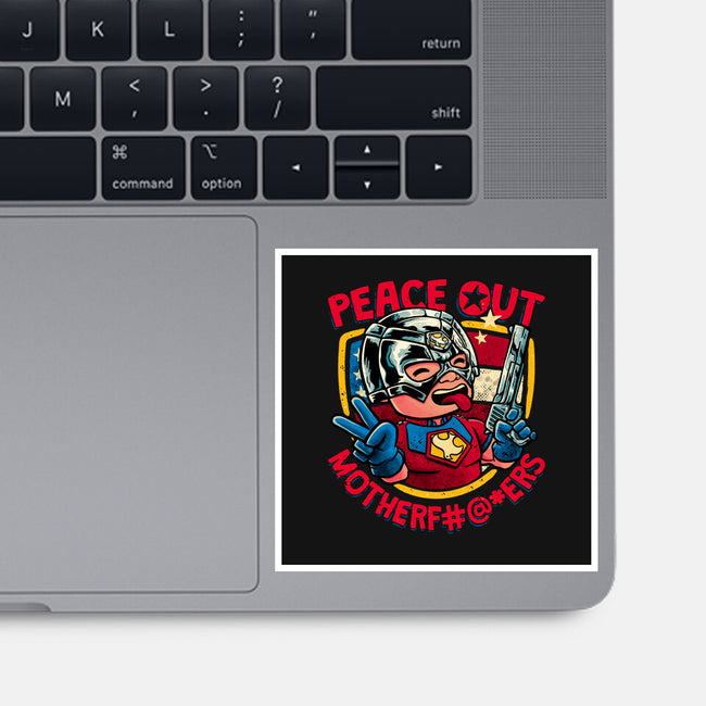 Peace Out-None-Glossy-Sticker-teesgeex