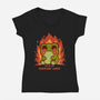 At My Froggin Limit-Womens-V-Neck-Tee-TechraNova