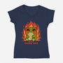 At My Froggin Limit-Womens-V-Neck-Tee-TechraNova