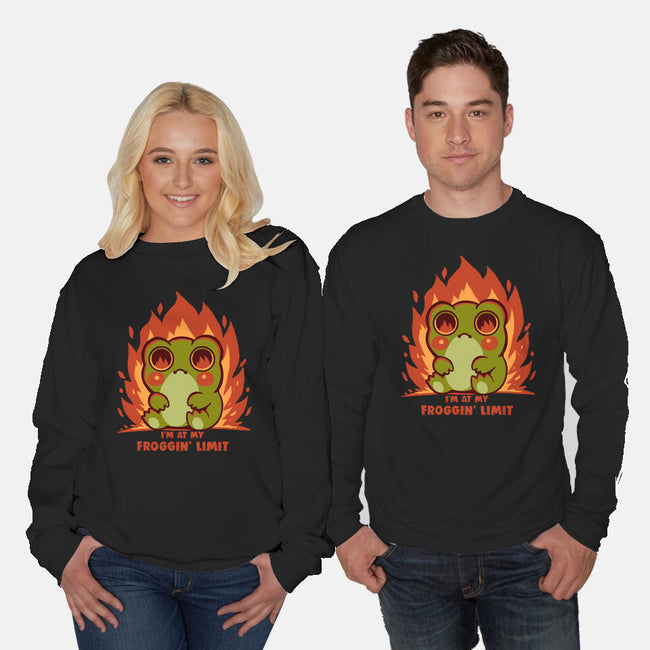 At My Froggin Limit-Unisex-Crew Neck-Sweatshirt-TechraNova