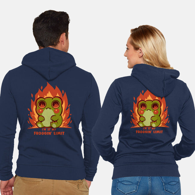 At My Froggin Limit-Unisex-Zip-Up-Sweatshirt-TechraNova