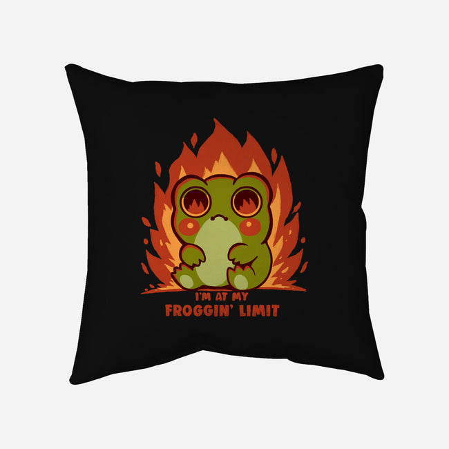 At My Froggin Limit-None-Removable Cover w Insert-Throw Pillow-TechraNova