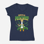 Quack Of Mischief-Womens-V-Neck-Tee-Tri haryadi