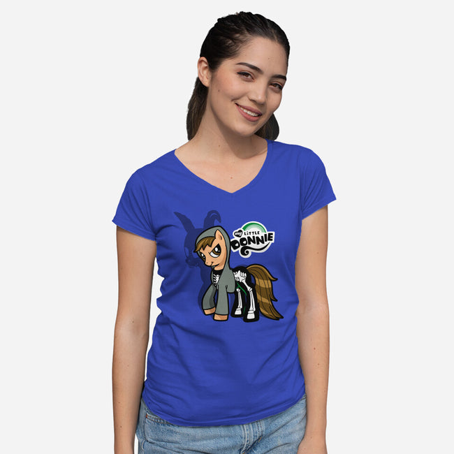 My Little Donnie-Womens-V-Neck-Tee-Boggs Nicolas