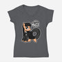 My Little Death Trap-Womens-V-Neck-Tee-Boggs Nicolas