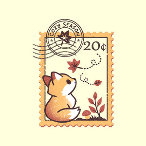 Autumn Fox Postage Stamp