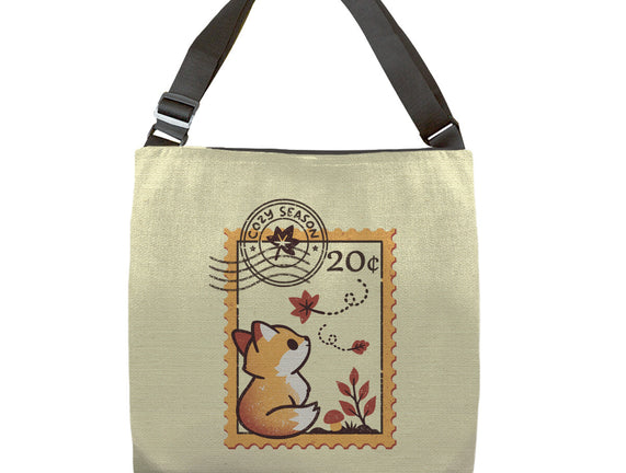 Autumn Fox Postage Stamp