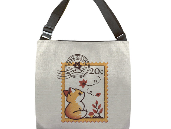Autumn Fox Postage Stamp