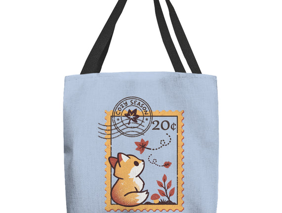 Autumn Fox Postage Stamp