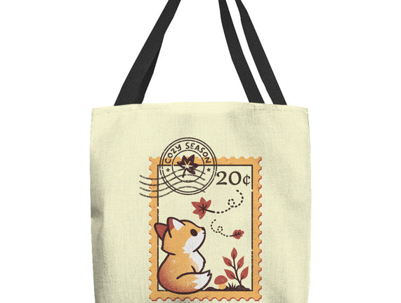 Autumn Fox Postage Stamp