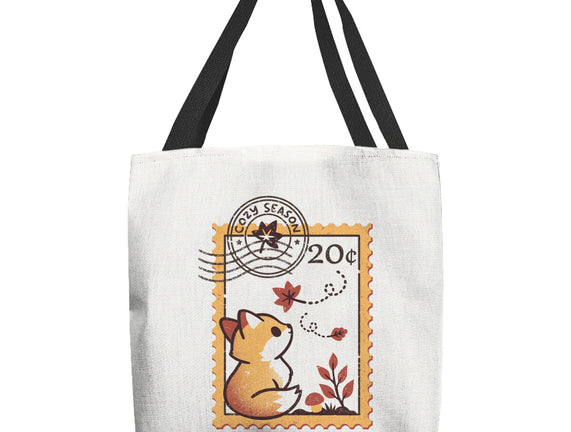 Autumn Fox Postage Stamp