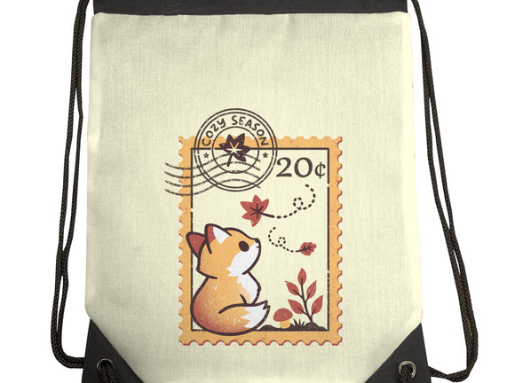 Autumn Fox Postage Stamp