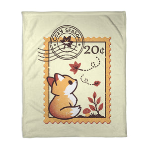 Autumn Fox Postage Stamp