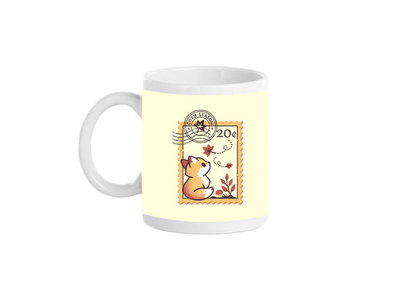 Autumn Fox Postage Stamp