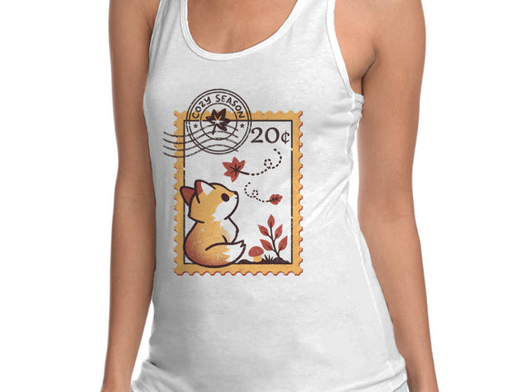 Autumn Fox Postage Stamp