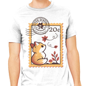 Autumn Fox Postage Stamp
