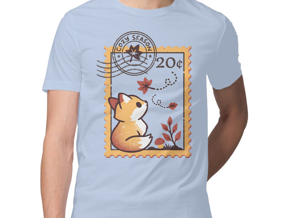 Autumn Fox Postage Stamp
