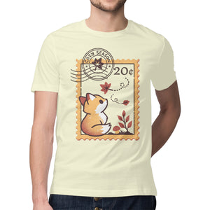 Autumn Fox Postage Stamp