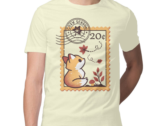 Autumn Fox Postage Stamp