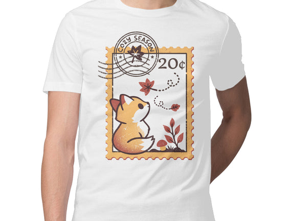Autumn Fox Postage Stamp