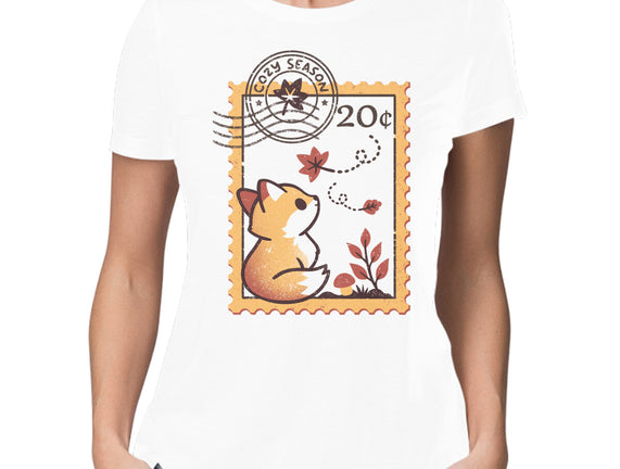 Autumn Fox Postage Stamp