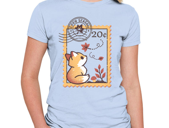 Autumn Fox Postage Stamp