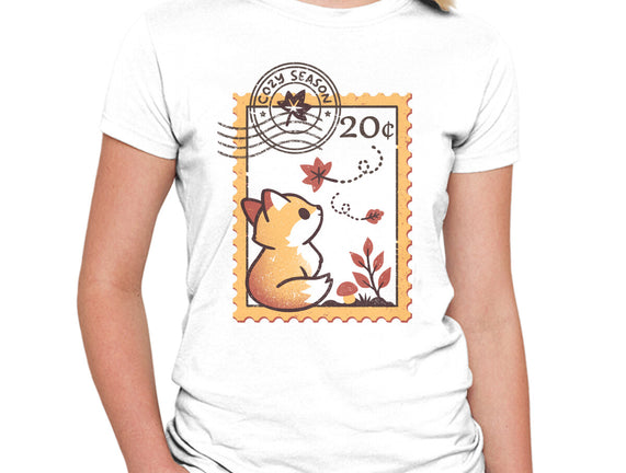 Autumn Fox Postage Stamp