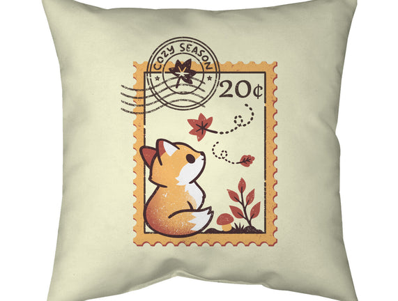 Autumn Fox Postage Stamp