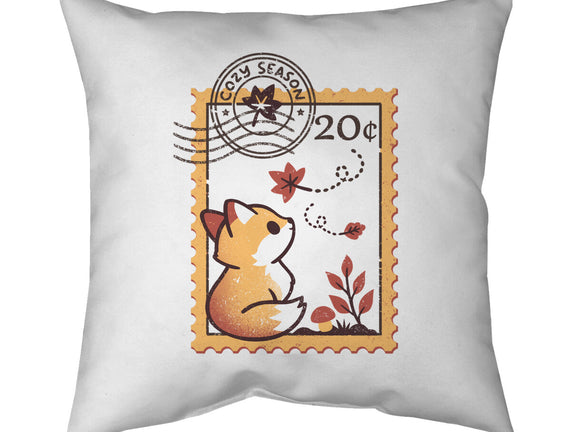Autumn Fox Postage Stamp