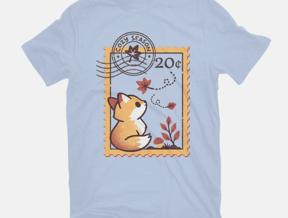Autumn Fox Postage Stamp