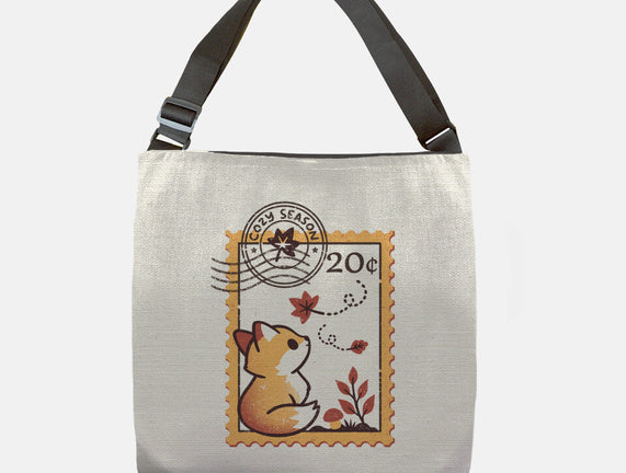 Autumn Fox Postage Stamp
