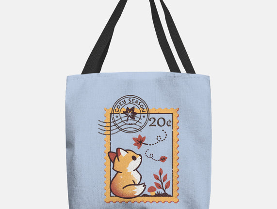 Autumn Fox Postage Stamp