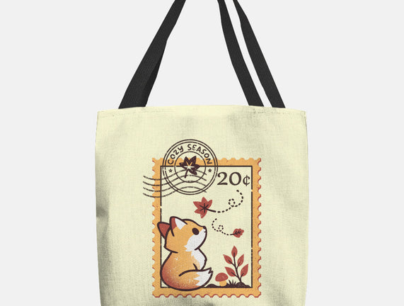 Autumn Fox Postage Stamp