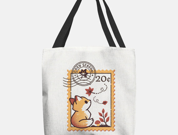 Autumn Fox Postage Stamp