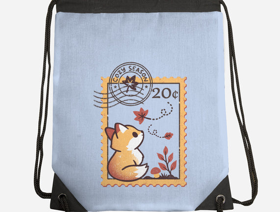 Autumn Fox Postage Stamp