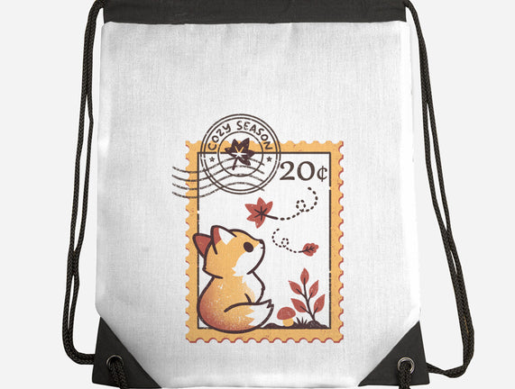 Autumn Fox Postage Stamp