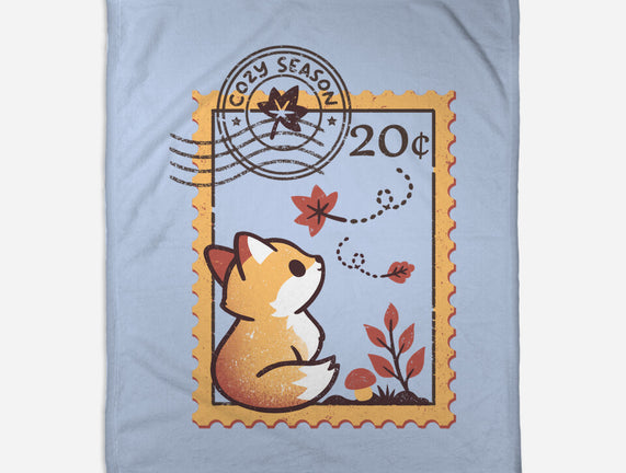 Autumn Fox Postage Stamp
