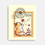 Autumn Fox Postage Stamp-None-Stretched-Canvas-NemiMakeit