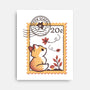 Autumn Fox Postage Stamp-None-Stretched-Canvas-NemiMakeit