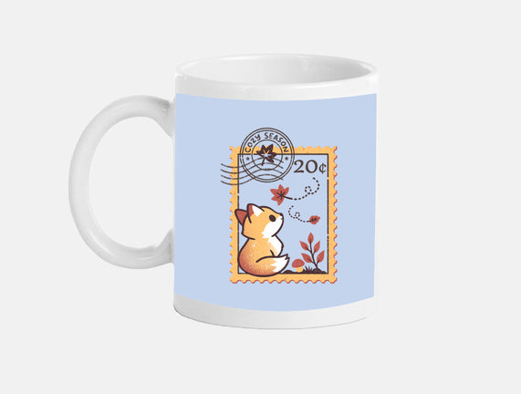 Autumn Fox Postage Stamp