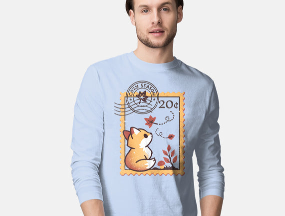 Autumn Fox Postage Stamp