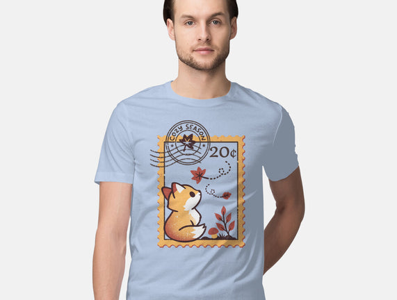 Autumn Fox Postage Stamp