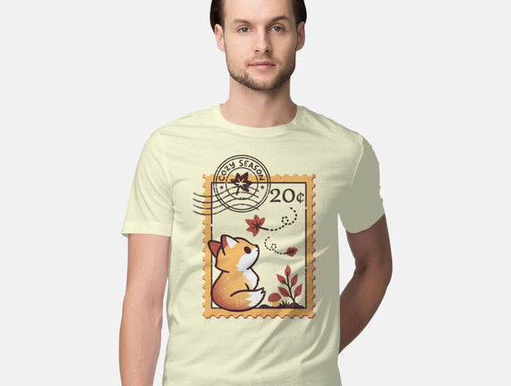 Autumn Fox Postage Stamp